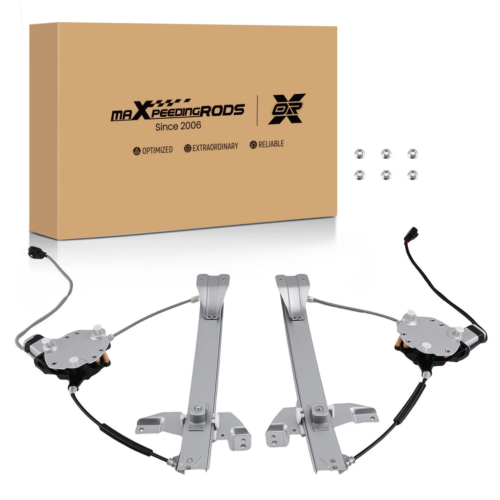 2X Rear Power Window Regulators w/ Motor for Chevy Impala (2006-2016)