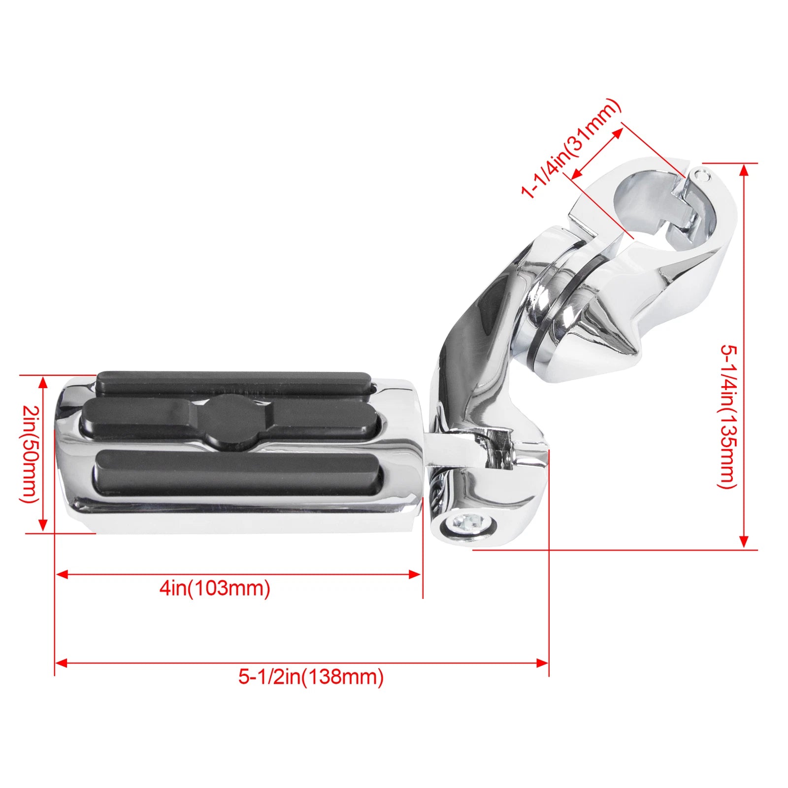 1-1/4" Highway Crash Bar Foot Pegs for Harley Touring Road Glide