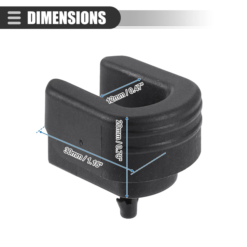 Rear Tailgate Bushing for Chevy Silverado (2014–2023) 22966936 84331136 Black