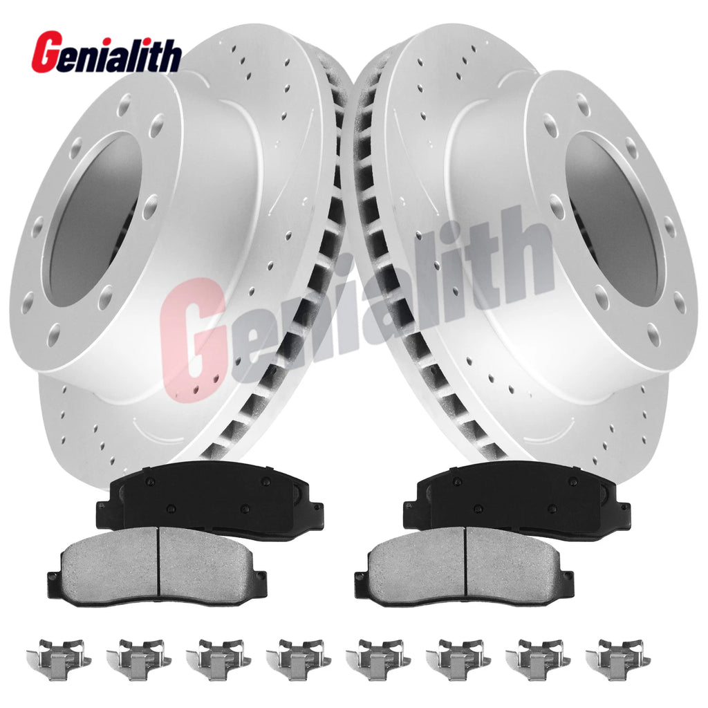 Front Brake Rotors + Brake Pads for Ford F-250 F-350 Super Duty (2005–2010)