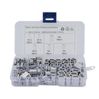 180 Pcs Ferrule Crimping Loop Sleeve for Wire Rope Cable Line (Assorted)