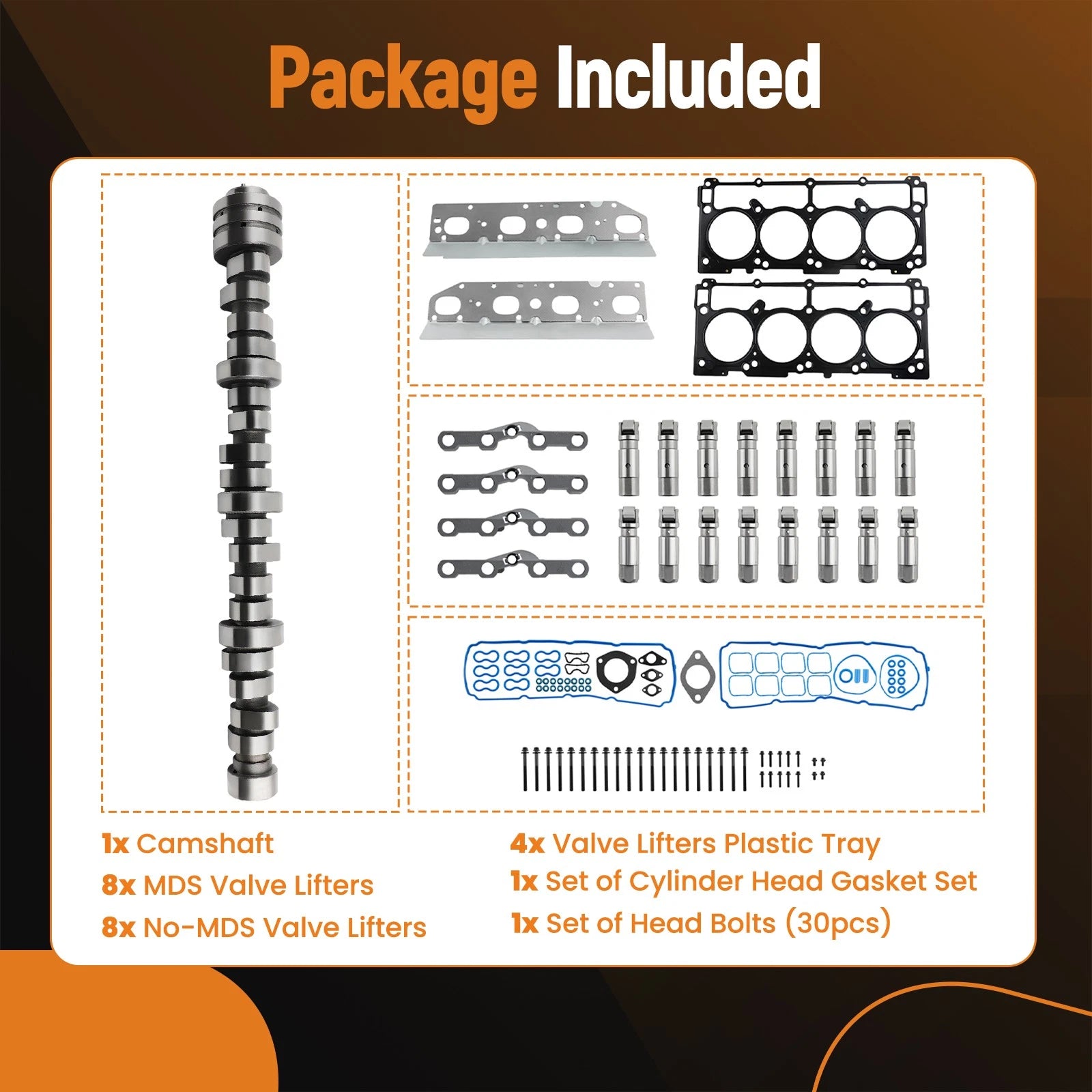 MDS Lifter Head Gaskets Camshaft Kit for Chrysler Jeep Grand Cherokee
