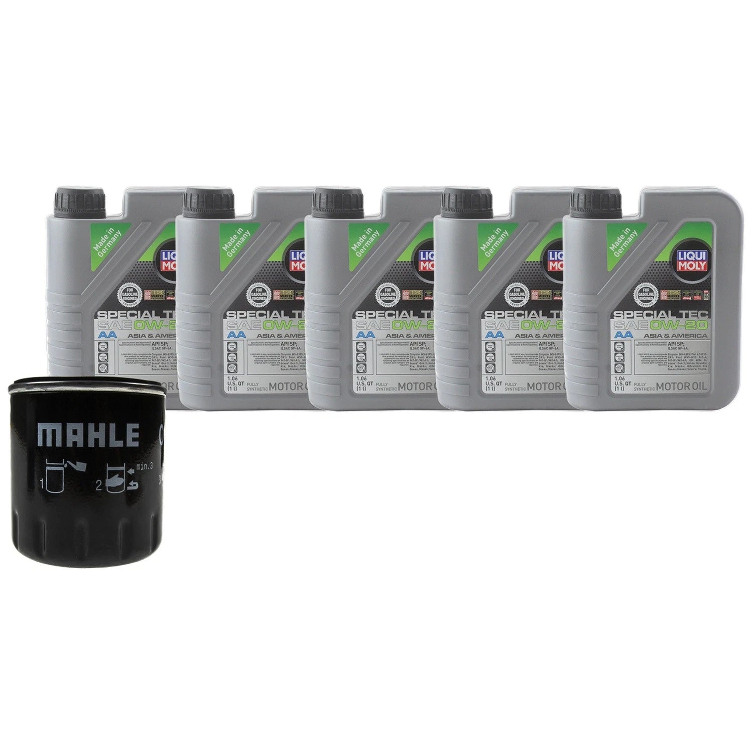 5L Liqui Moly SpecialTec AA 0W20 Engine Oil Change Kit for EcoSport Fiesta (2014–2023)
