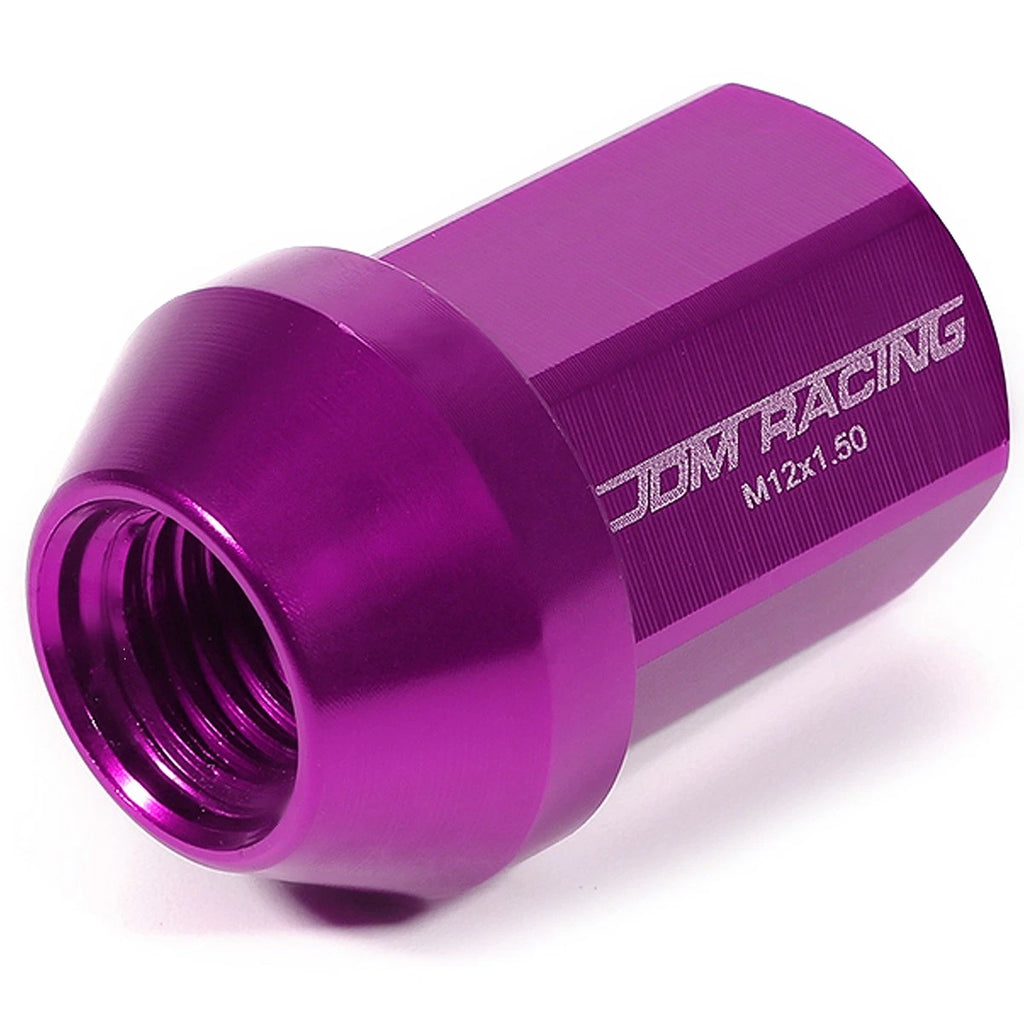 20Pcs Aluminum Purple Closed End Lug Nuts + Adapter M12X1.5 for JDM Vehicles