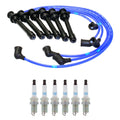 NGK 7mm Wire Set & 6 Iridium Spark Plugs for Santa Fe, Magentis, Optima, Sonata (V6)