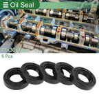 Set of 5 Oil Seal Rotary Shaft Seal NBR Rubber 17x30x7mm