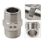 3/4" BSPT Male to 3/4" BSPT Male Stainless Steel Pipe Fittings