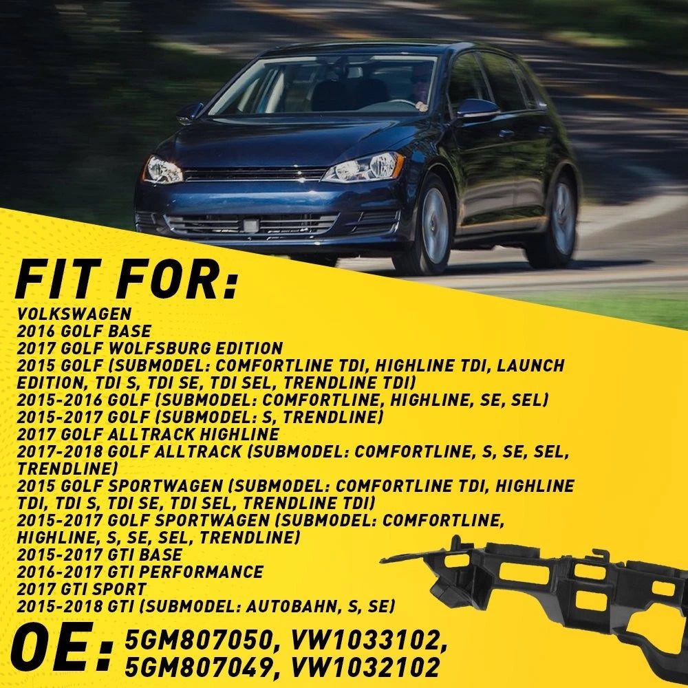 Bumper Bracket Set for Volkswagen GTI Golf (2015–2016) Left & Right Side PY