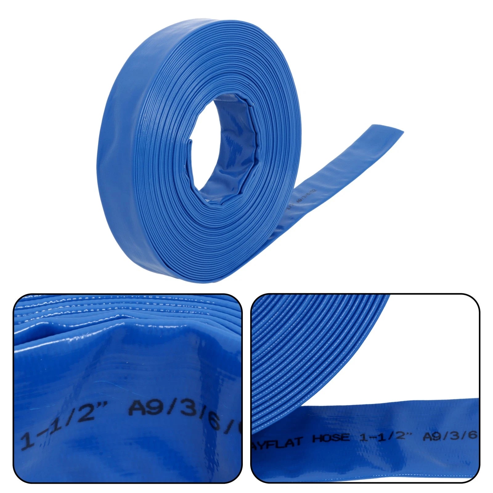 1-1/2" x 100FT PVC Irrigation Hose for Garden Use