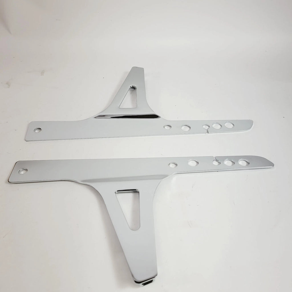Set of 2 Chrome Detachables Rigid Sideplates for Harley Dyna Fat Bob (2008–2023) 53020-06A