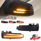 Sequential Amber LED Signal Side Mirror Lights for Benz C E S CLA CLS 