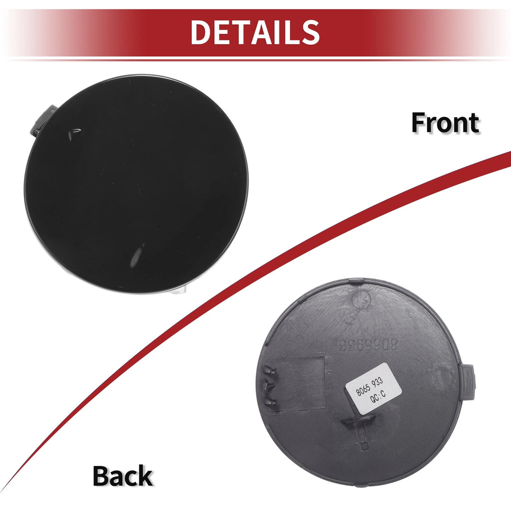 Front Tow Cover Cap for BMW X6 F16 M-Sport (2015–2019) No. 51118065933 Carbon Black