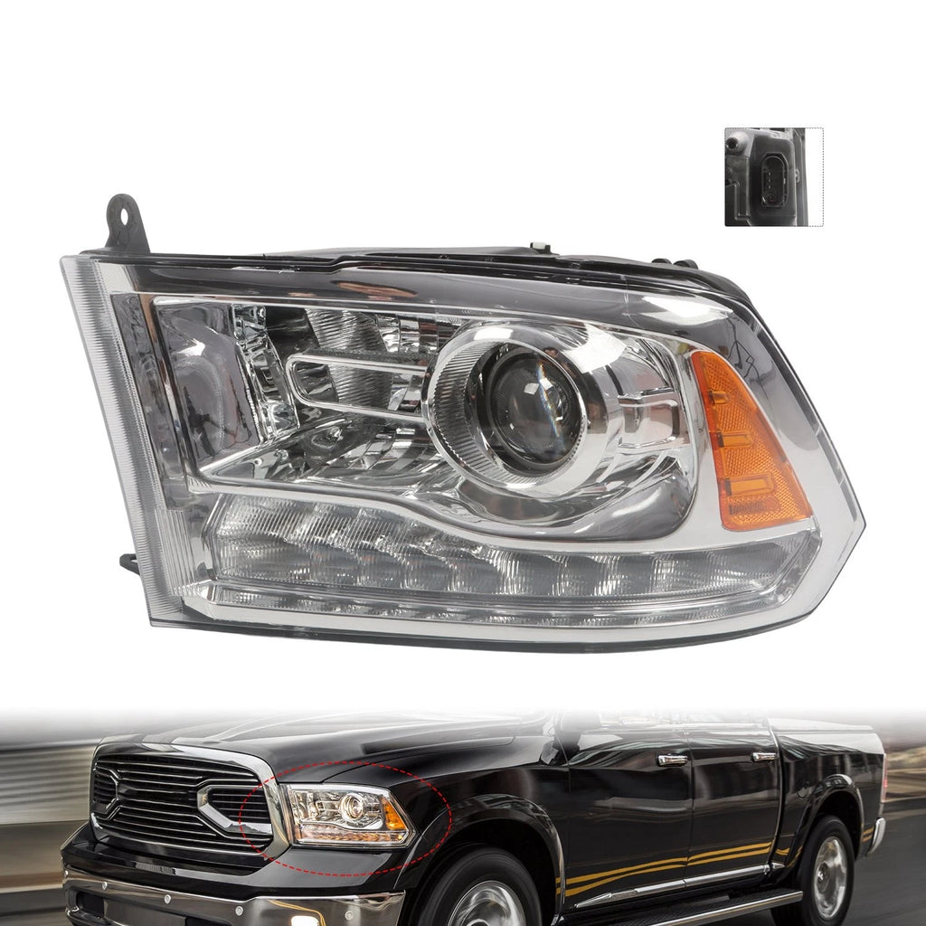 Left Driver Headlight for RAM 1500 2500 3500 (2013–2018)