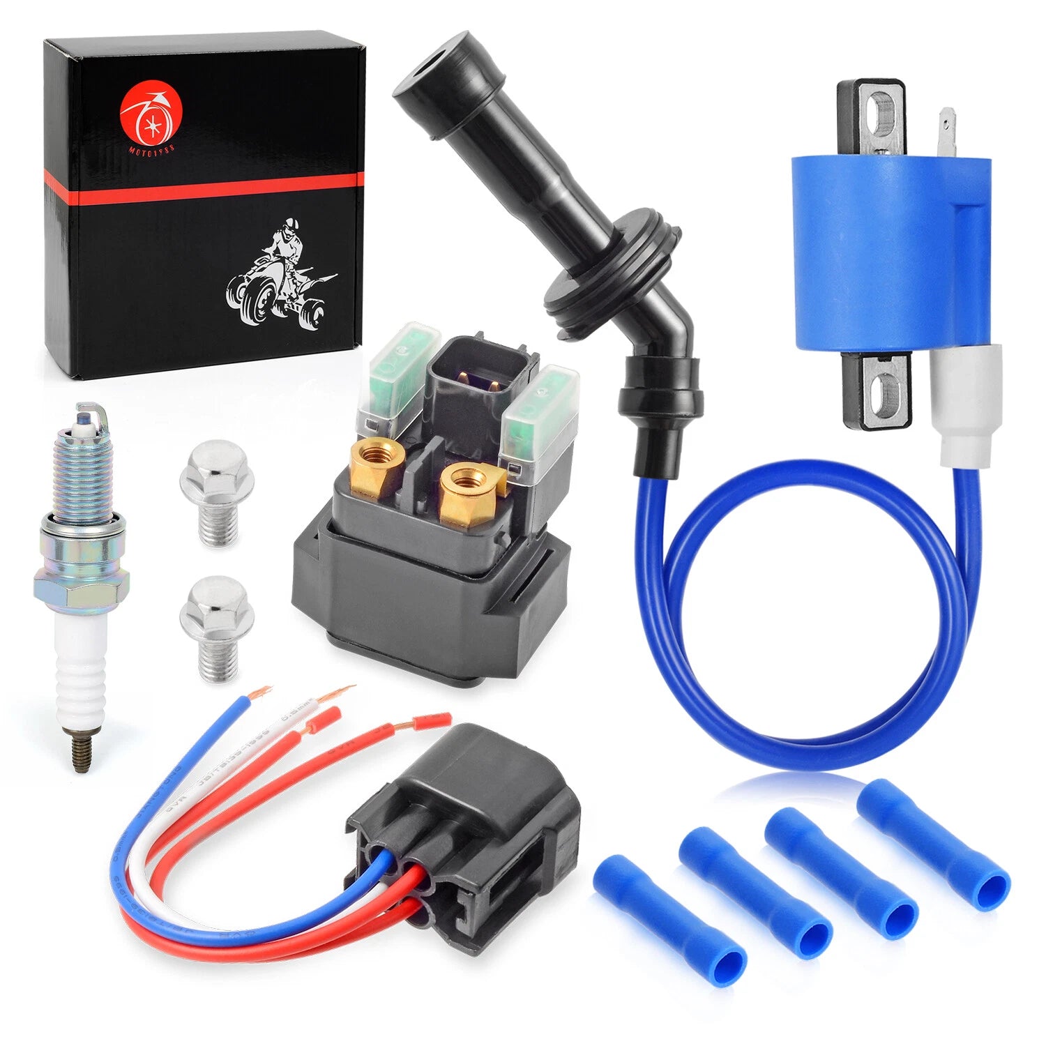 Starter Relay Solenoid & Ignition Coil for Yamaha YXR660F Rhino 660 (2004–2007)