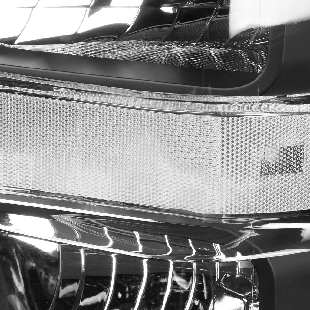 Pair of Black/Clear Corner Headlight Lamps for Ford Super Duty (2008–2010)