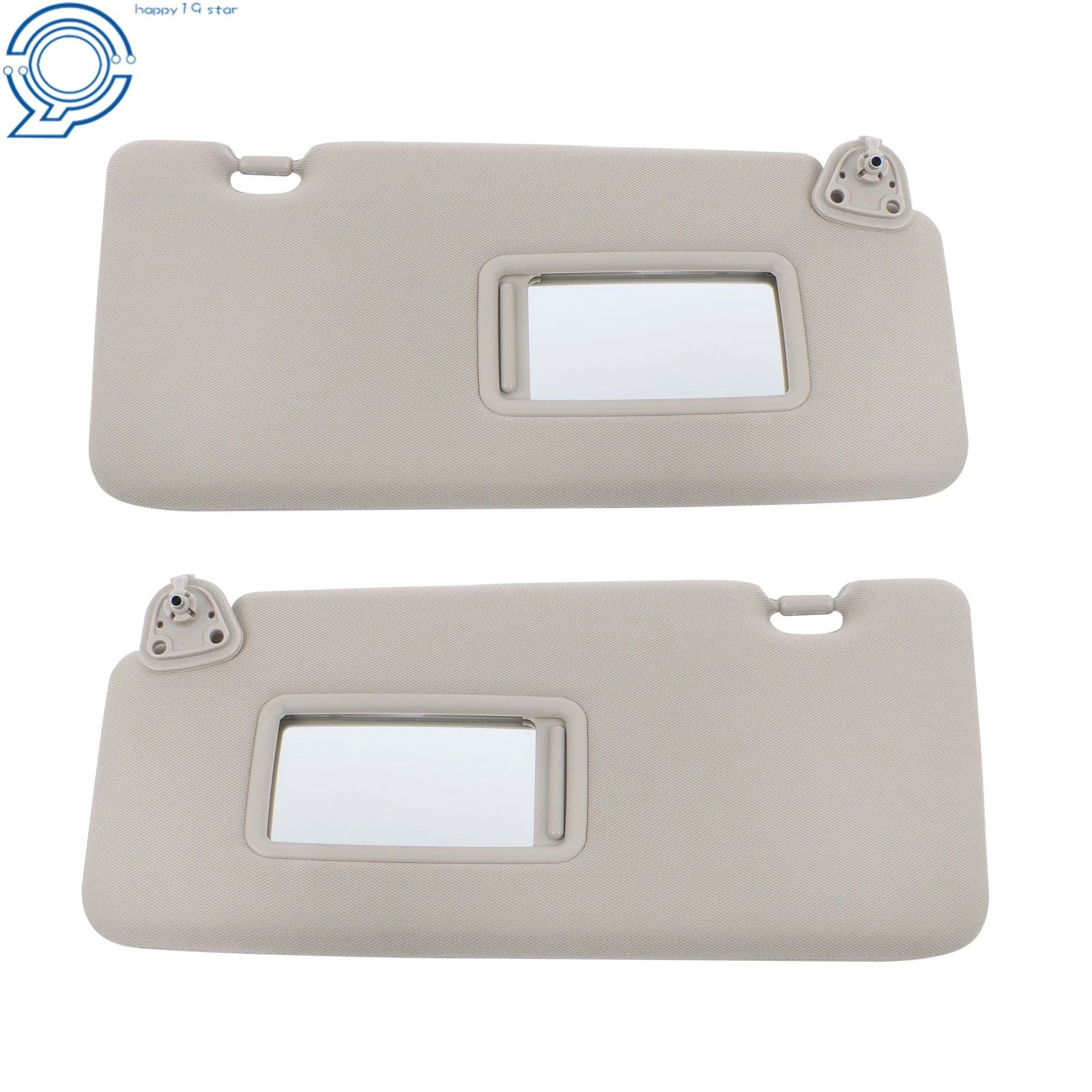 Sun Visors Pair for Nissan Versa (2007–2012) LH+RH with Mirror Gray
