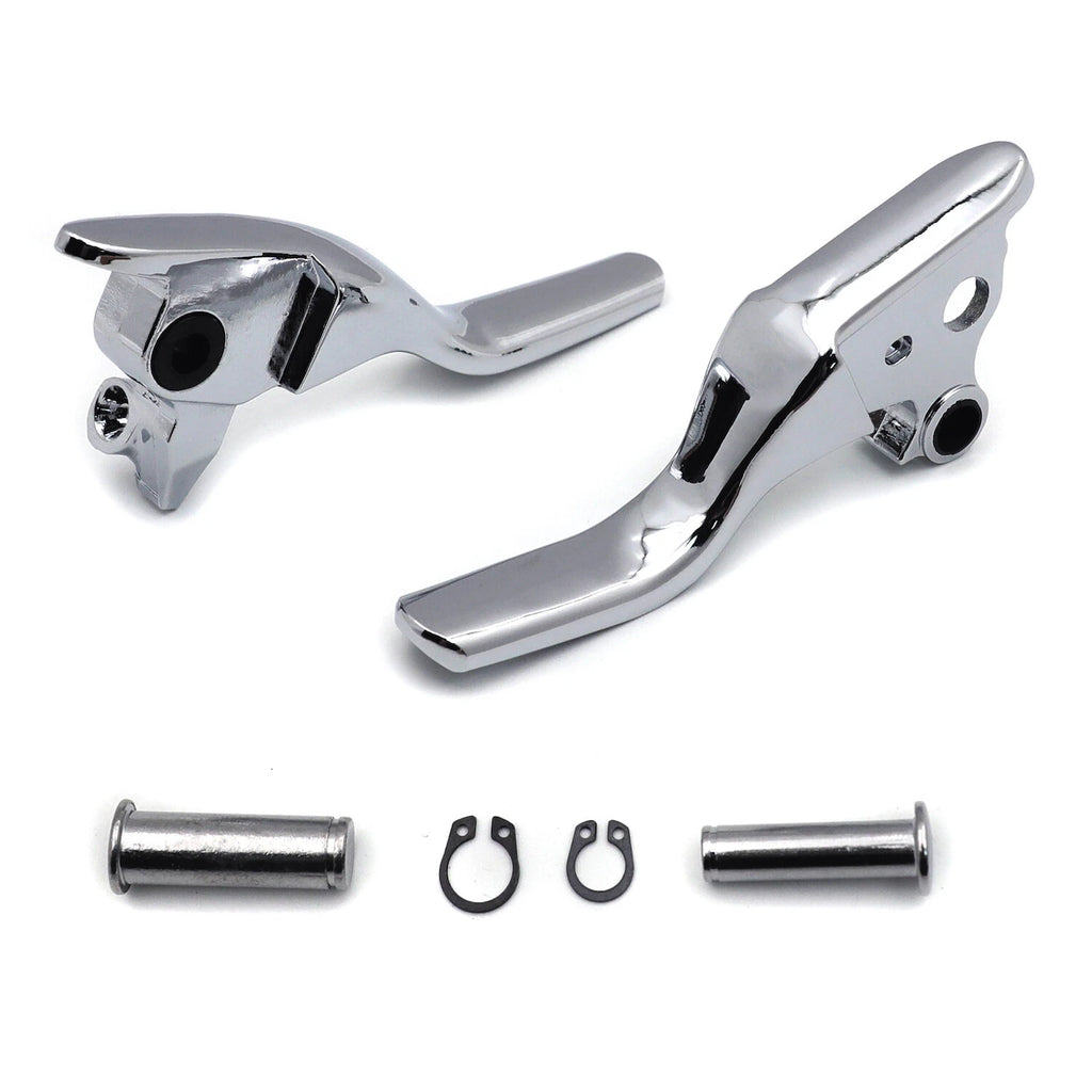 Chrome Smooth Shorty Brake Clutch Levers for Harley Touring Trike (2008–2013)