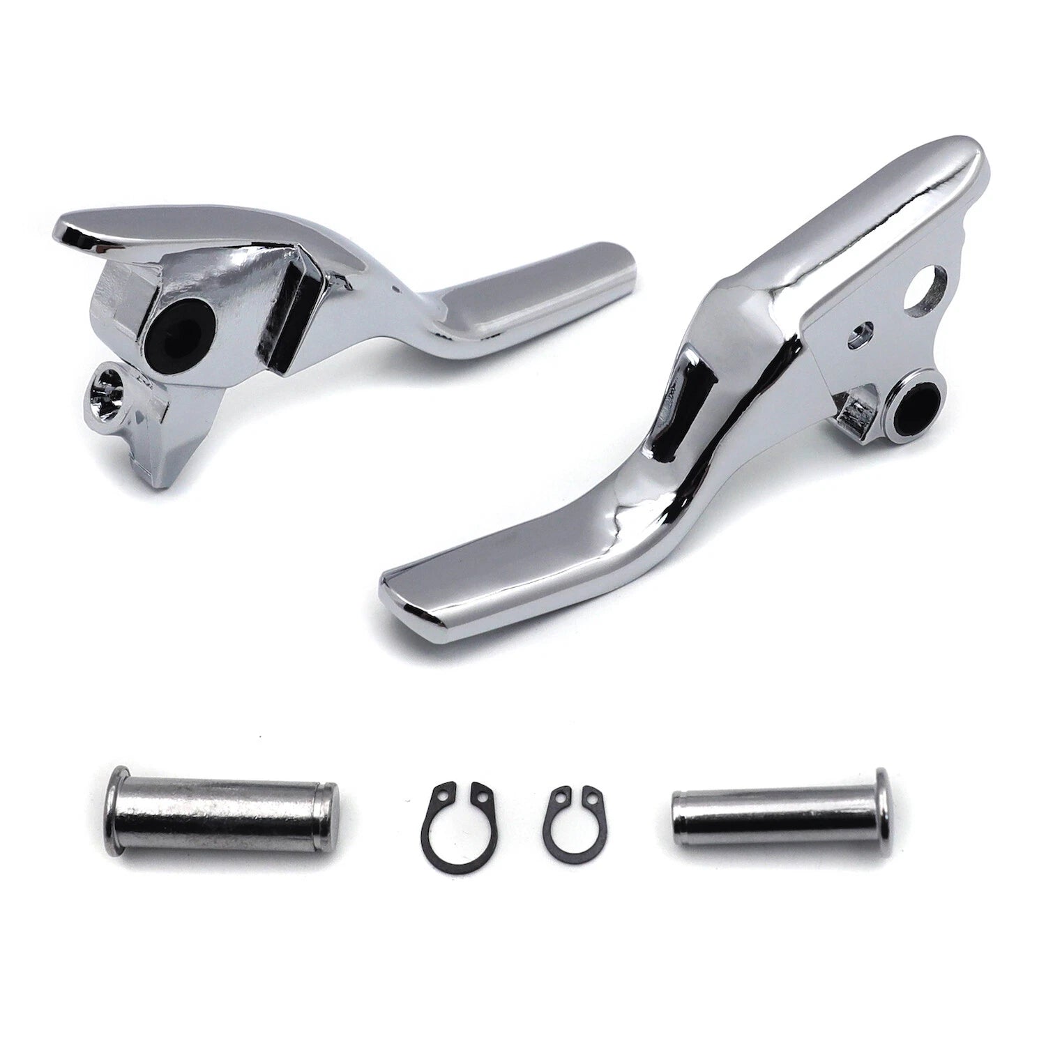 Chrome Smooth Shorty Brake Clutch Levers for Harley Touring Trike (2008–2013)