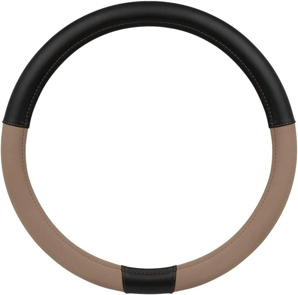 Steering Wheel Cover for Caterpillar - Two Tone Ergonomic Leather