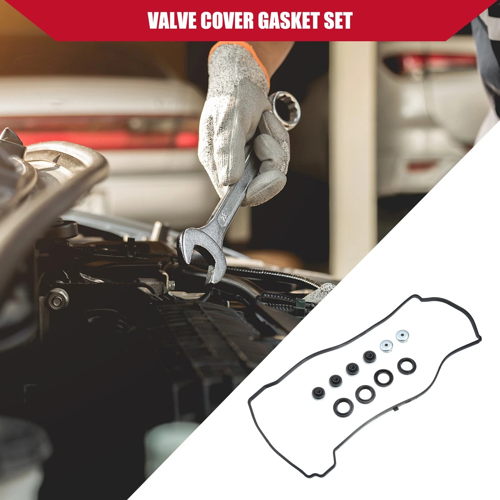 Set of 1 Cylinder Head Valve Cover Gasket No. 12030PNC000 for Honda Civic (2002–2005)
