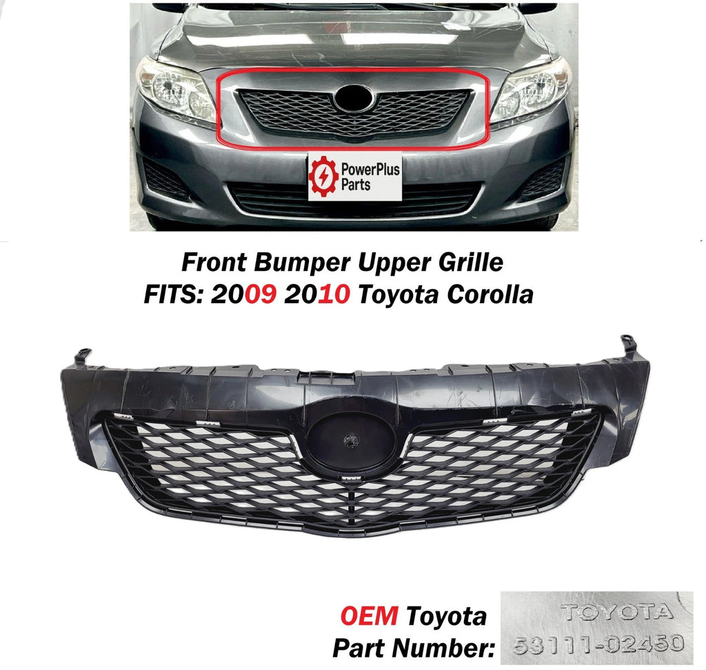 Front Upper Bumper Grille for Toyota Corolla (2009–2010) 53111-02450