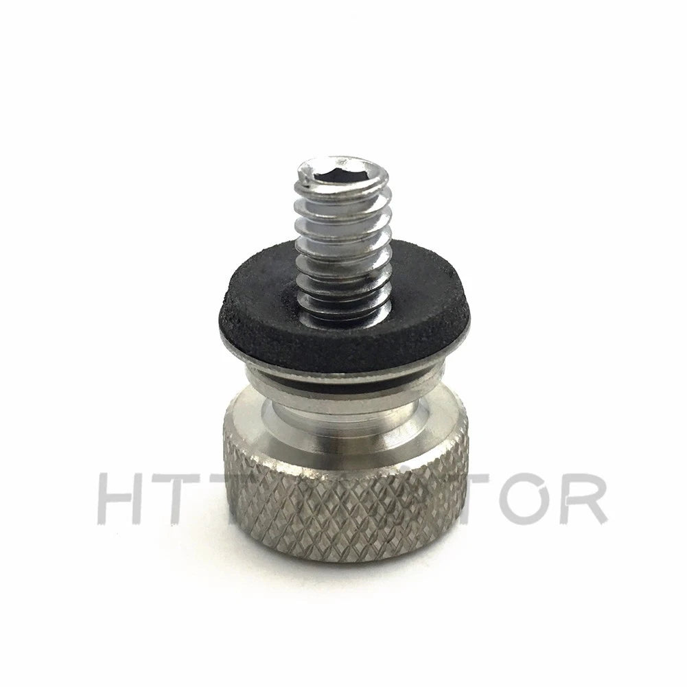 1X Polished Stainless Steel Crew Seat Bolt 1/4" for Harley Touring (1996–2016)