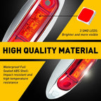 10x Amber+Red LED Side Light Clearance Marker Light for Truck Trailer (N/A)