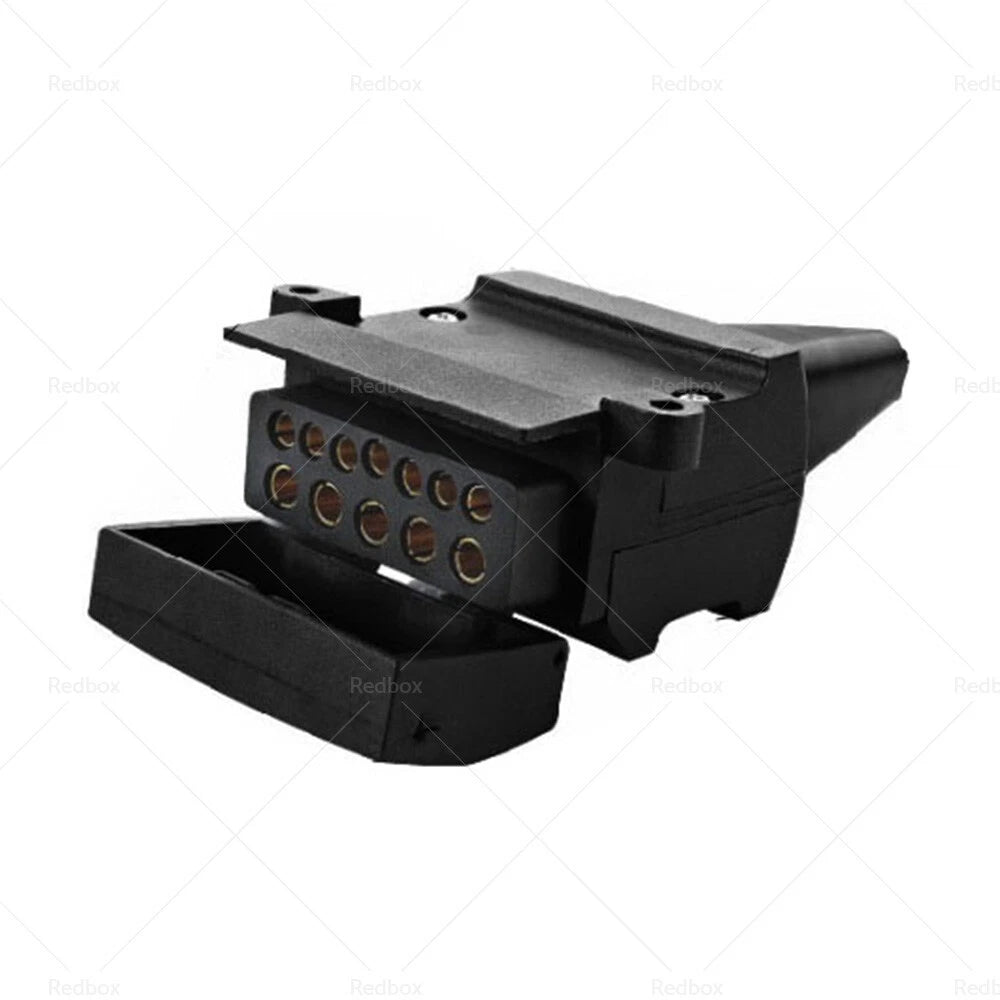 12 Pin Flat Female Trailer Connector Socket for Car Caravan (82072BL)