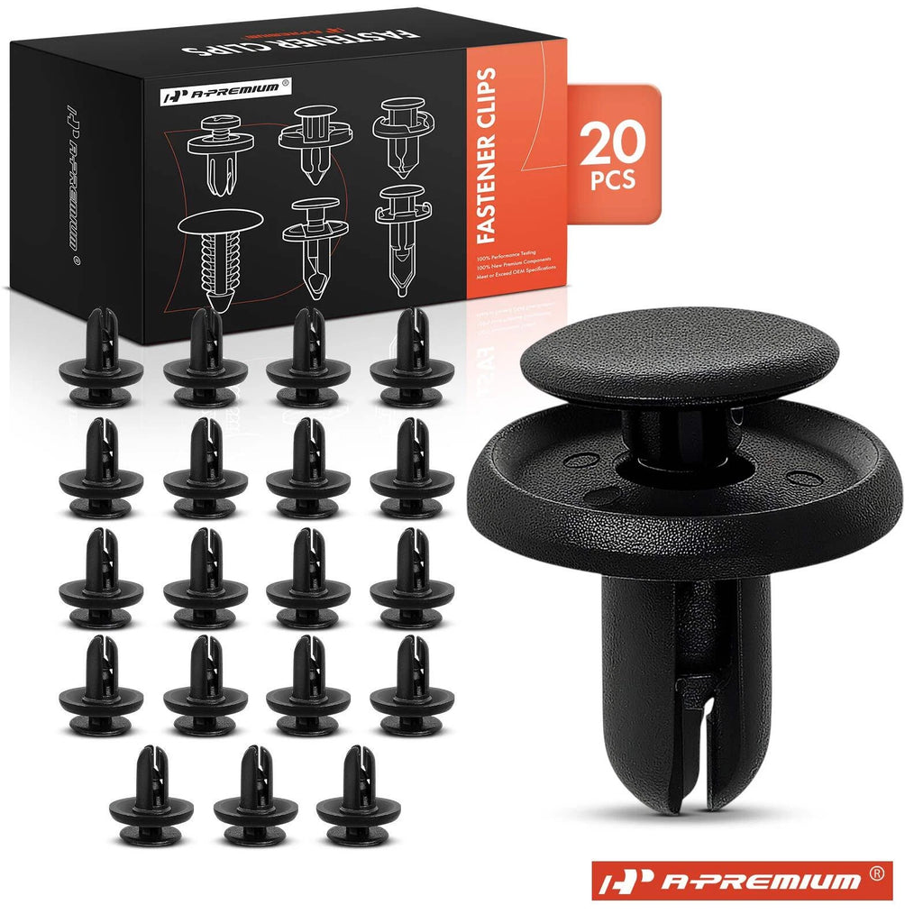 20Pcs 6mm Black Nylon Push Type Retainer Clips for Mitsubishi Subaru 
