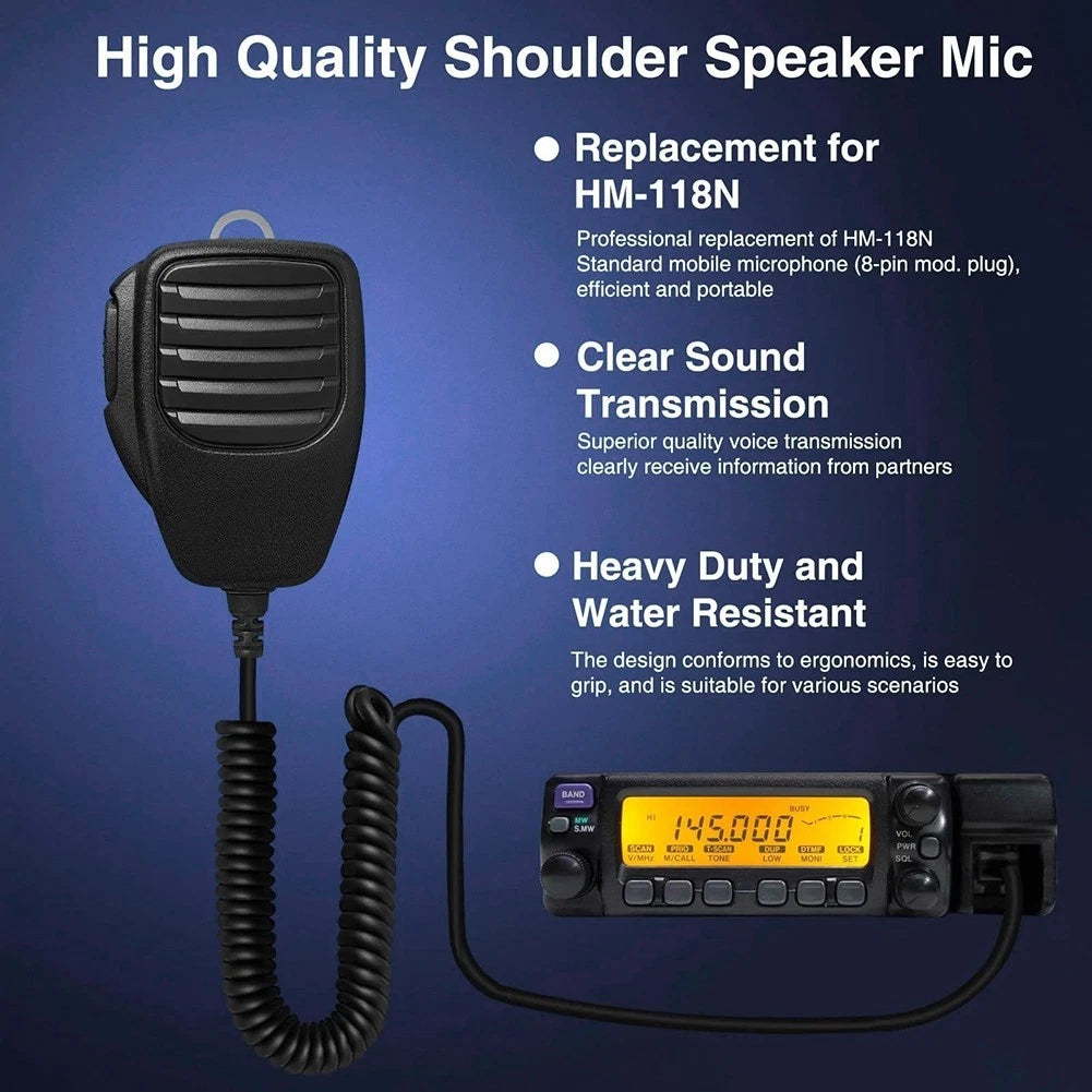 HM118N Speaker Microphone 8 Pin for ICOM IC207H IC208H (2000–2023)