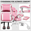 Adjustable Head Support for Gaming Chair Pink/White