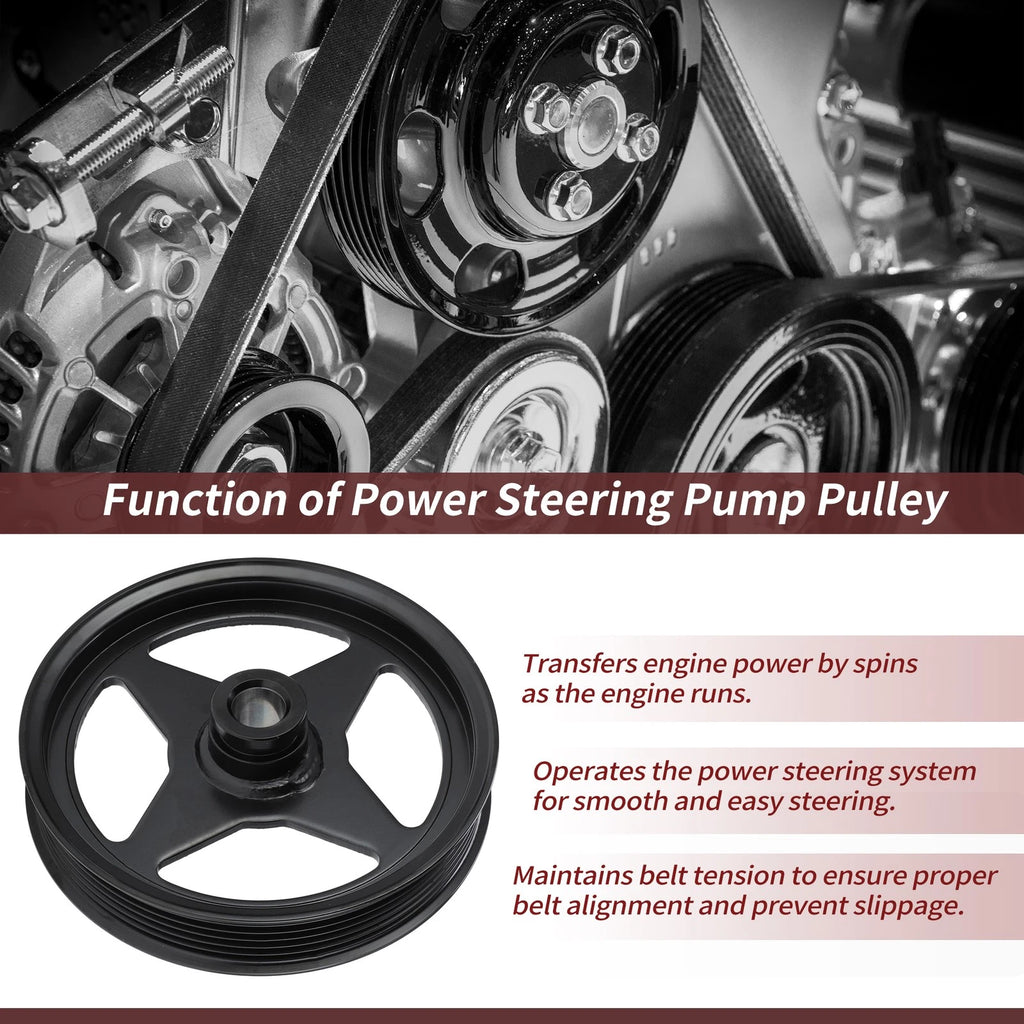 Power Steering Pump Pulley for Ford F-150, Lincoln, Mercury (2004–2008) 2L3Z3A733AA