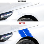 Universal Racing Stripe Fender Hash Mark Vinyl Decal Sticker Set for Car (-)