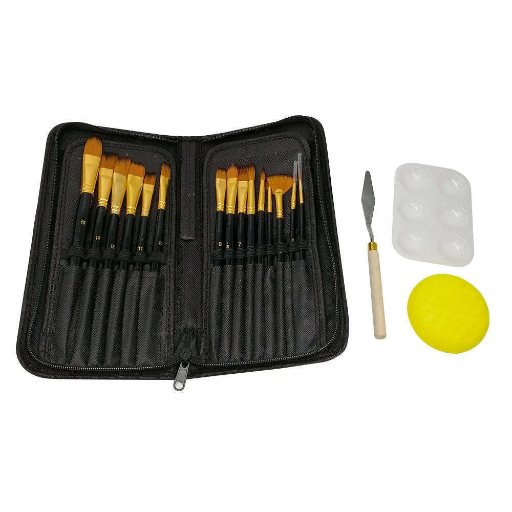 15Pcs Acrylic Oil Painting Brushes Set for Artists