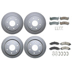 Front Rear Brake Kit Disc Rotors Akebono Ceramic Pads for Cadillac Chevrolet GMC