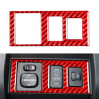 Carbon Fiber Red Headlight Control Button Cover for Toyota Tundra (2014–2021)
