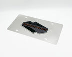 Chrome License Plate Frame with 3D Ford Bronco Wildtrak Logo for Ford Bronco (2021–2024)
