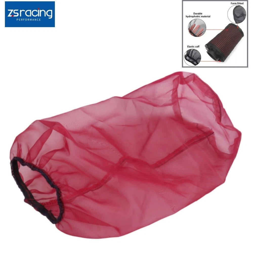Red Cold Air Intake Pre-Filter Cone Cover for Universal Fit