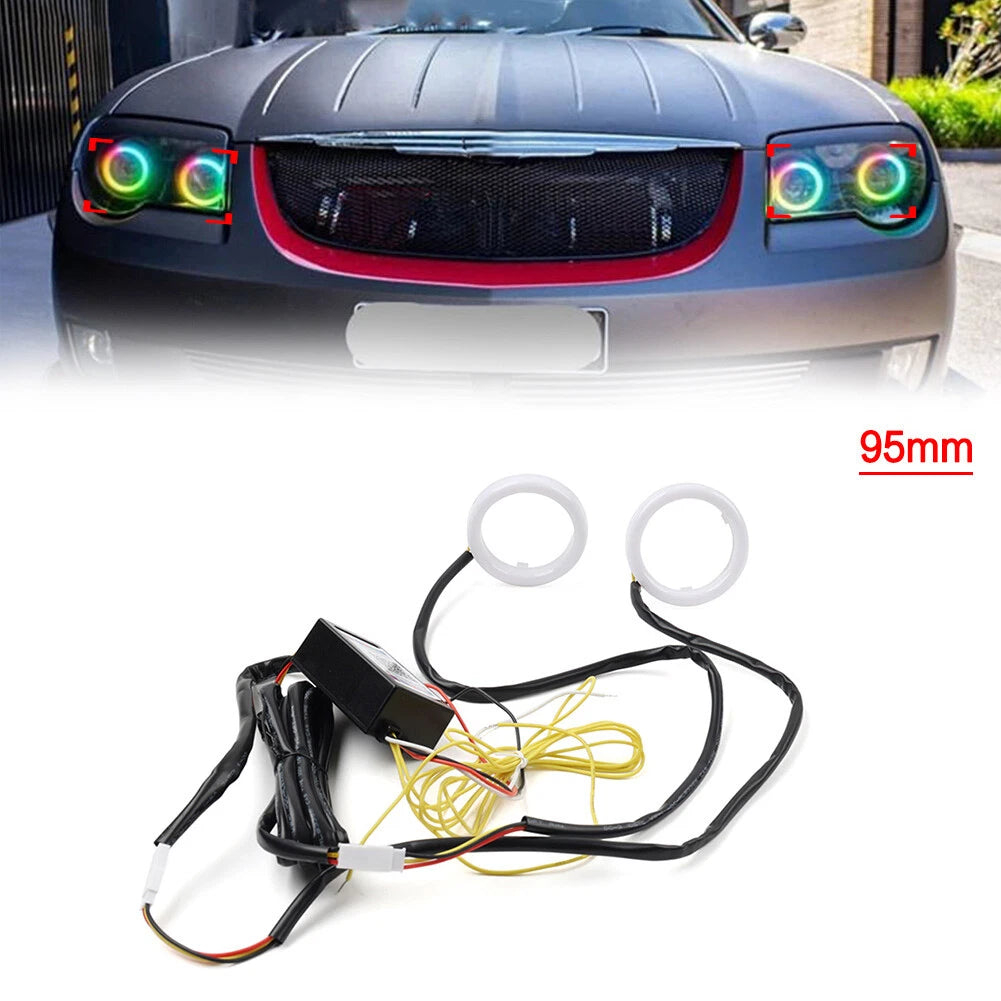 RGB LED Angel Eye Halo Rings for Universal Fit (95MM)
