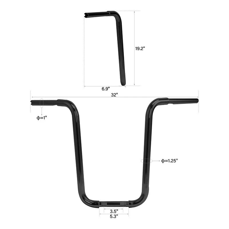 18" Ape Hanger Handlebar for Harley Softail FXST (Fits 2018–2023)