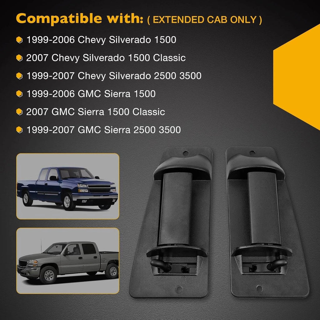 Rear Left & Right Door Handle for Chevy Silverado GMC Extended Cab (1999-2007)