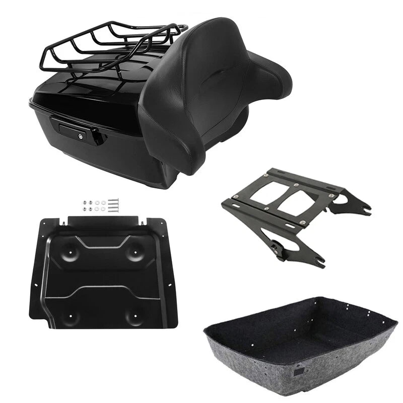 Trunk Luggage Backrest Mount Rack Plate for Harley Road Glide (2014–2026)