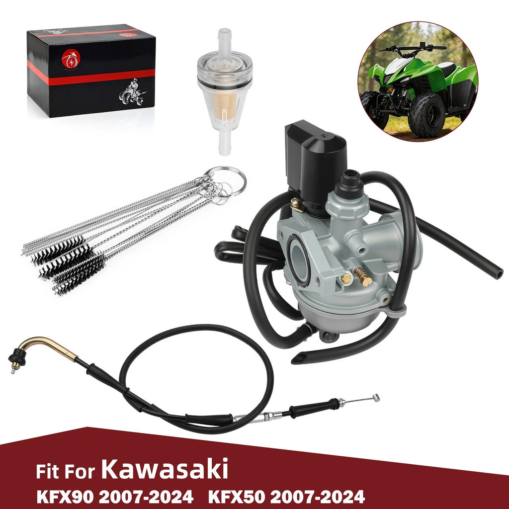 Carburetor & Throttle Cable for Kawasaki KFX90 (2007–2009) 15004-Y008
