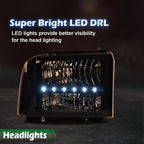 LED DRL Headlights for Ford F250 F350 F450 F550 Super Duty (2005–2007)