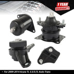 Set of 4 Engine and Transmission Mounts for Acura TL (2009â2014)