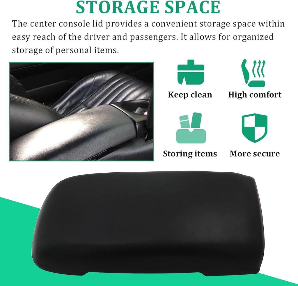 Console Door Lid Armrest 10421355 for Camaro/Firebird (1997–2002) Ebony Black