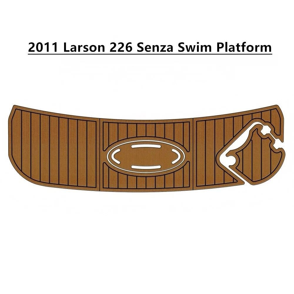 EVA Pad for Larson 226 Senza (2011) Swim Platform Faux Teak Deck Floor Mat