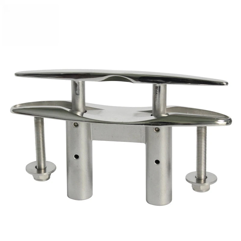 316 SS Flush Mount Pull Up Cleat for Kayak Dock and Boat Mooring (5 inch)