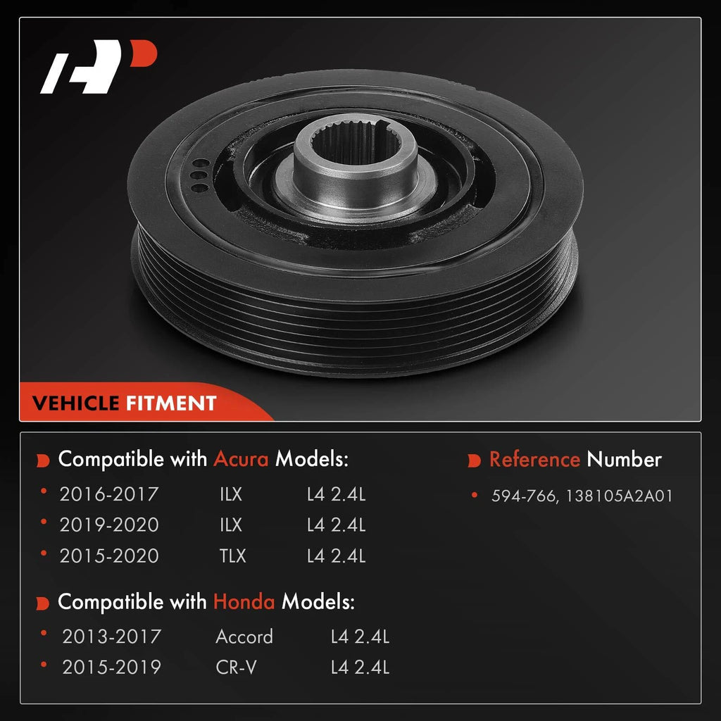 Harmonic Balancer for Honda CR-V (2015–2019) Accord (2013–2017) Acura TLX