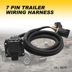 7 Pin Trailer Wiring Harness Extension for Truck Bed (7-Way RV)